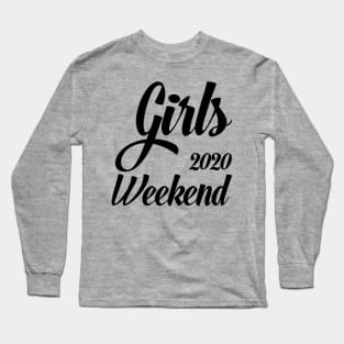 Girls Trip Cute Girls Weekend 2020 Mask Girls Trip 2020 Mask girls weekend trips Long Sleeve T-Shirt